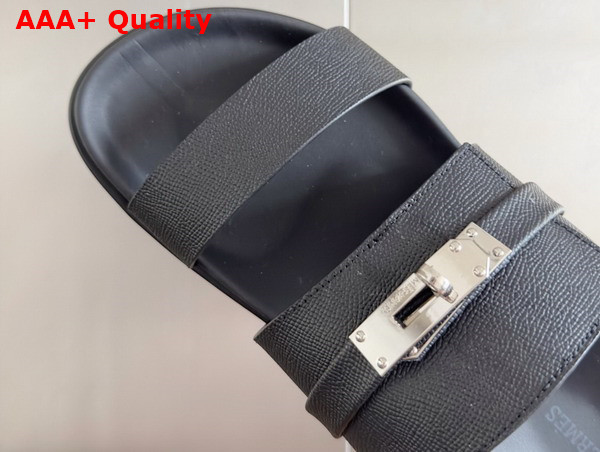 Hermes Jackson Sandal in Noir Epsom Calfskin Replica