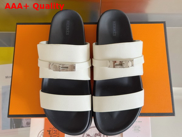 Hermes Jackson Sandal in Noir Epsom Calfskin Replica