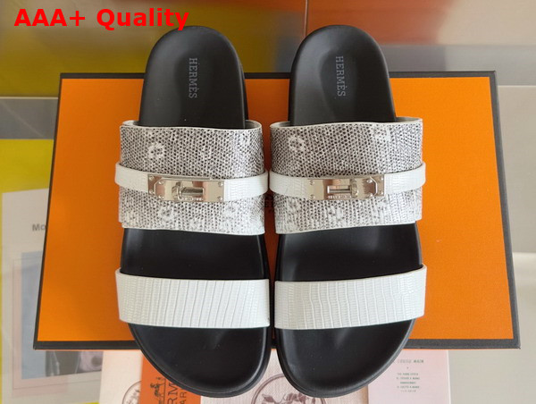 Hermes Jackson Sandal in Python Leather Effect Calfskin Replica