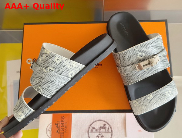 Hermes Jackson Sandal in Python Leather Effect Calfskin Replica