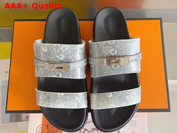 Hermes Jackson Sandal in Python Leather Effect Calfskin Replica