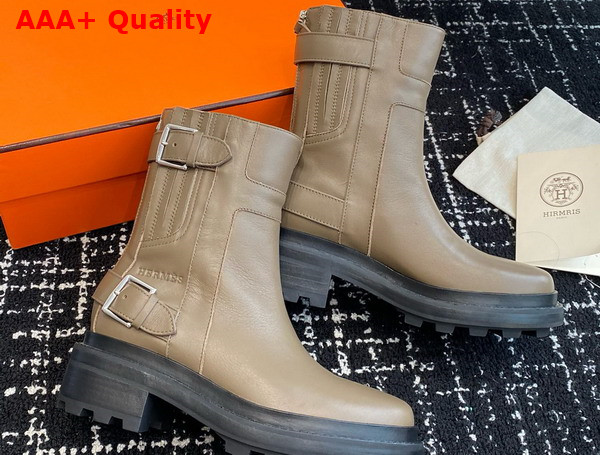 Hermes Jaimy Ankle Boot in Grey Calfskin Replica
