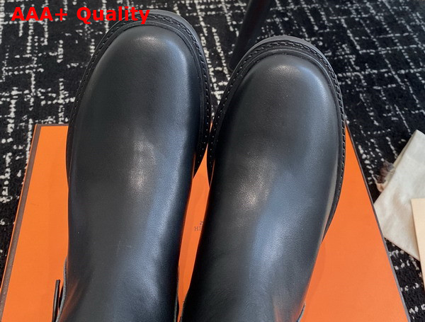 Hermes Jaimy Ankle Boot in Noir Calfskin Replica