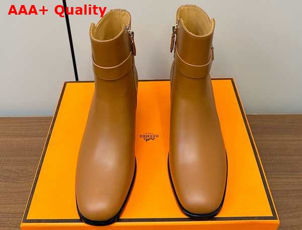 Hermes Jill 60 Ankle Boot in Naturel Calfskin Replica