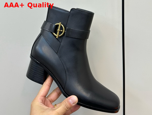 Hermes Jill 60 Ankle Boot in Noir Calfskin Replica