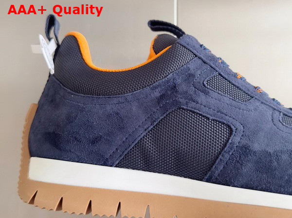 Hermes Jimmy Sneaker in Navy Blue Technical Canvas and Suede Goatskin Top Grade Quality Replica
