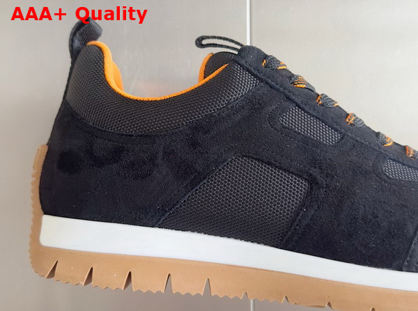 Hermes Jimmy Sneaker in Noir Technical Canvas and Suede Goatskin Top Grade Quality Replica