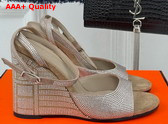 Hermes Jolie 100 Sandal in Taupe Suede Goatskin with Rhinestone Details Replica