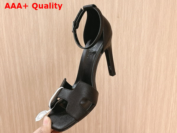 Hermes Joy 70 Sandal in Black Epsom Calfskin Replica