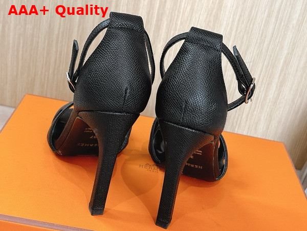 Hermes Joy 70 Sandal in Black Epsom Calfskin Replica