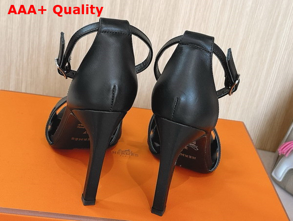 Hermes Joy 70 Sandal in Noir Calfskin Replica