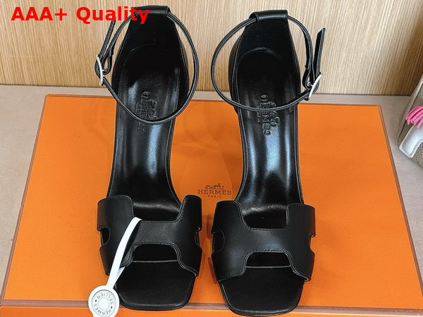 Hermes Joy 70 Sandal in Noir Calfskin Replica