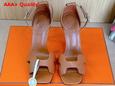 Hermes Joy 70 Sandal in Tan Calfskin Replica