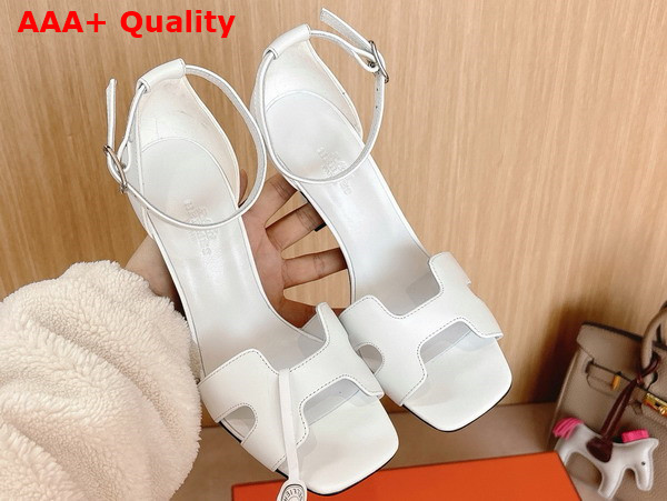 Hermes Joy 70 Sandal in White Calfskin Replica