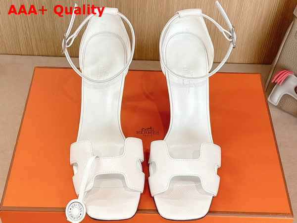 Hermes Joy 70 Sandal in White Epsom Calfskin Replica