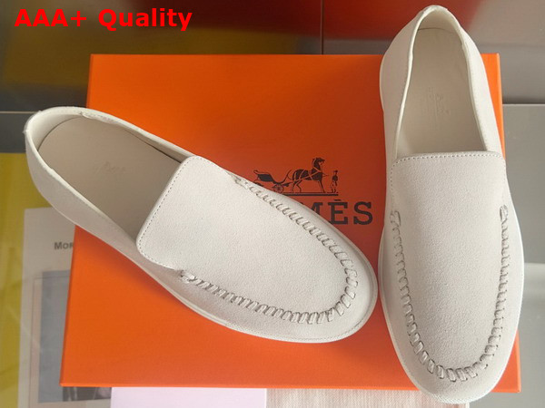 Hermes Julian Loafer in Beige Esquisse Suede Calfskin Replica
