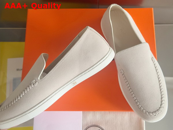 Hermes Julian Loafer in Beige Esquisse Suede Calfskin Replica