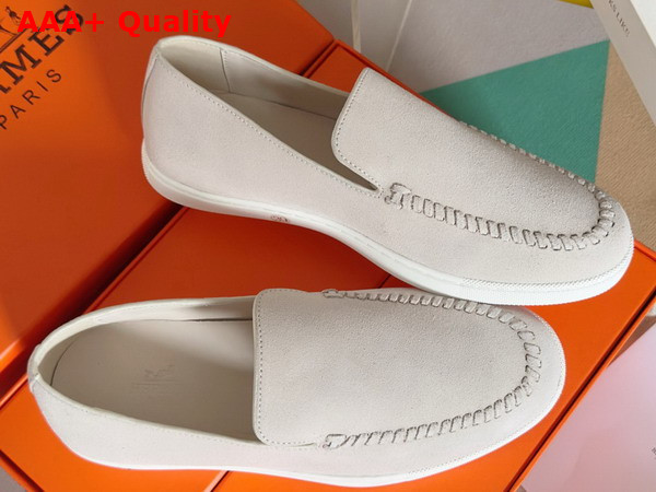 Hermes Julian Loafer in Beige Esquisse Suede Calfskin Replica
