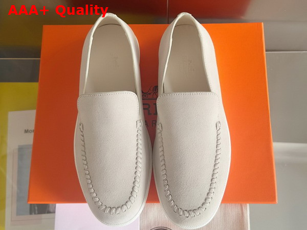 Hermes Julian Loafer in Beige Esquisse Suede Calfskin Replica
