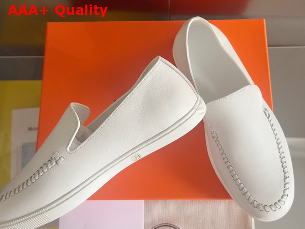 Hermes Julian Loafer in Blanc Calfskin Replica