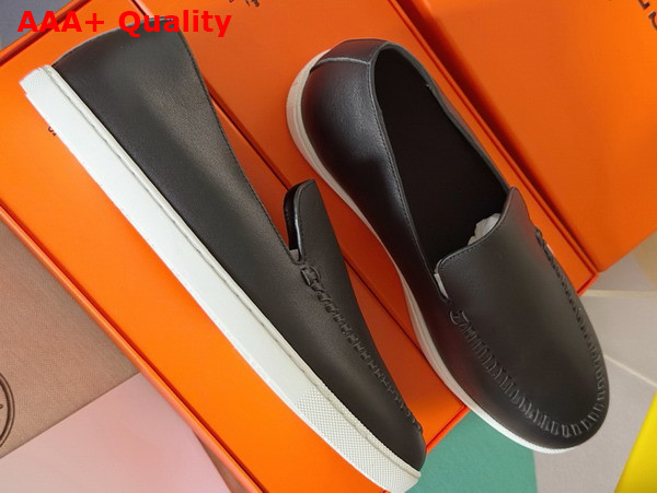 Hermes Julian Loafer in Noir Calfskin Replica