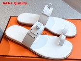 Hermes July Sandal in Blanc Calfskin Replica