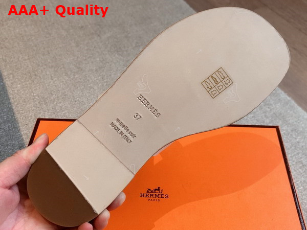 Hermes July Sandal in Blanc Calfskin Replica