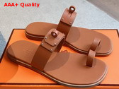 Hermes July Sandal in Naturel Calfskin Replica
