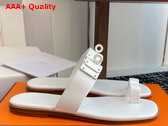 Hermes July Sandal in White Calfskin Replica