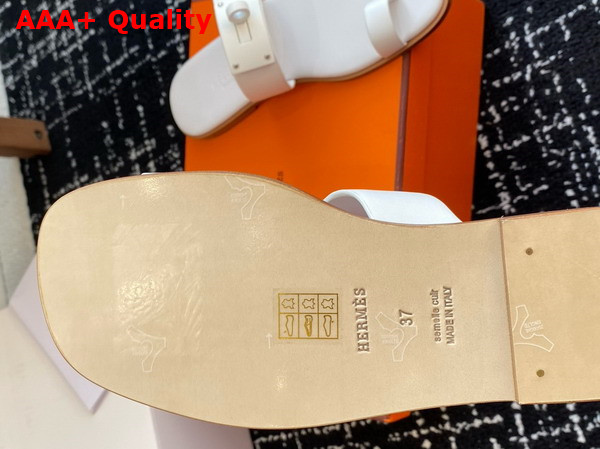 Hermes July Sandal in White Calfskin Replica