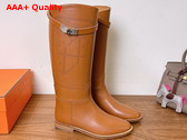 Hermes Jumping Boot in Naturel Embroidered Calfskin Replica