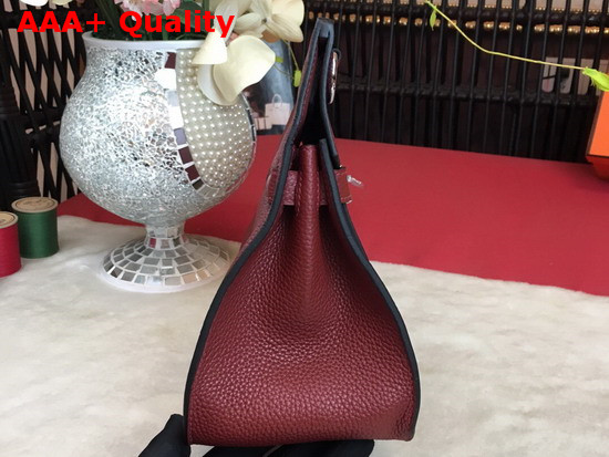 Hermes Jypsiere 28 Bag in Burgundy Taurillon Clemence Leather Replica