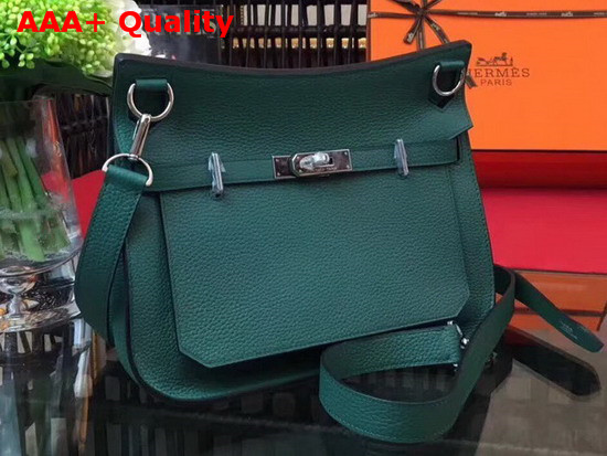 Hermes Jypsiere 28 Bag in Green Taurillon Clemence Leather Replica