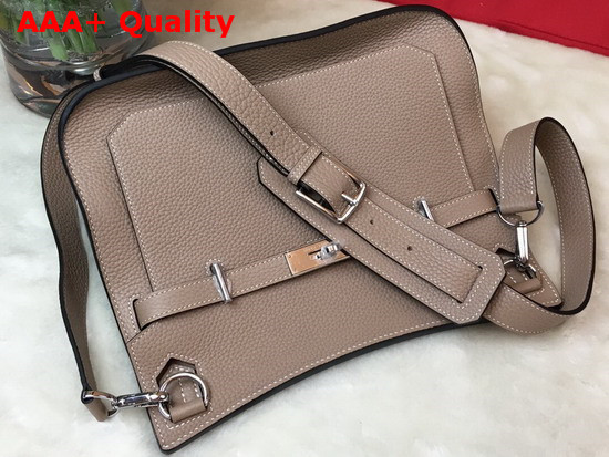 Hermes Jypsiere 28 Bag in Grey Taurillon Clemence Leather Replica