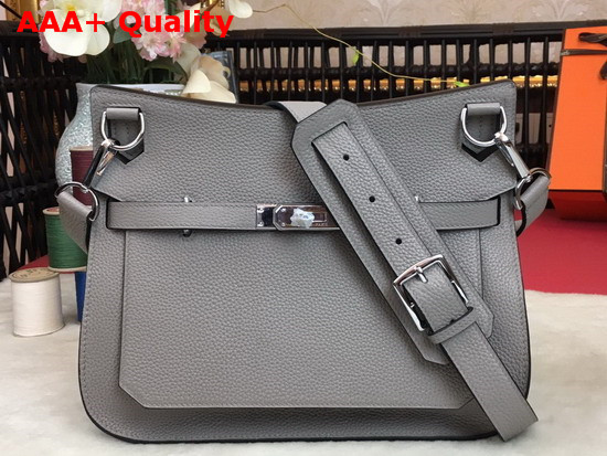 Hermes Jypsiere 28 Bag in Light Grey Taurillon Clemence Leather Replica