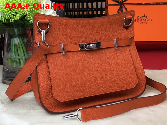 Hermes Jypsiere 28 Bag in Orange Taurillon Clemence Leather Replica