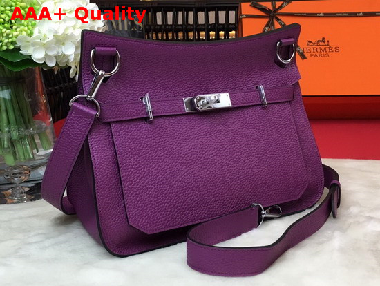 Hermes Jypsiere 28 Bag in Purple Taurillon Clemence Leather Replica