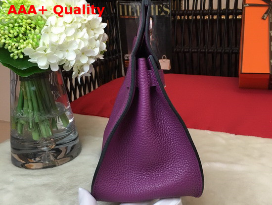 Hermes Jypsiere 28 Bag in Purple Taurillon Clemence Leather Replica
