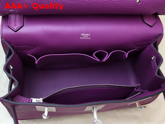 Hermes Jypsiere 28 Bag in Purple Taurillon Clemence Leather Replica