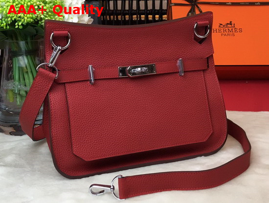 Hermes Jypsiere 28 Bag in Red Taurillon Clemence Leather Replica