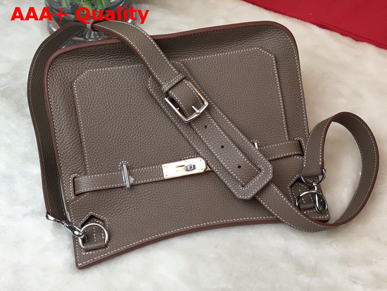 Hermes Jypsiere 28 Bag in Taupe Taurillon Clemence Leather Replica