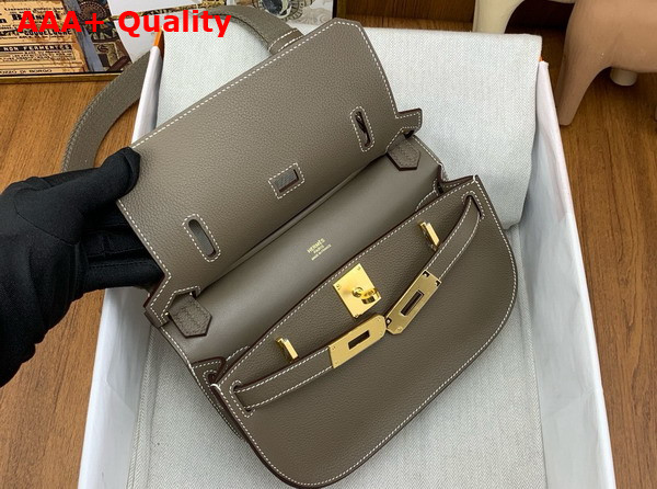 Hermes Jypsiere Mini Bag in Elephant Gray Evercolor Leather Replica