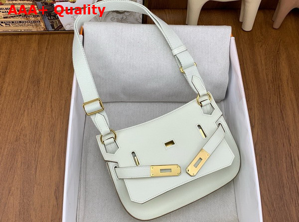 Hermes Jypsiere Mini Bag in New White Evercolor Leather Replica