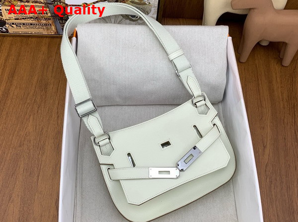 Hermes Jypsiere Mini Bag in New White Evercolor Leather Replica