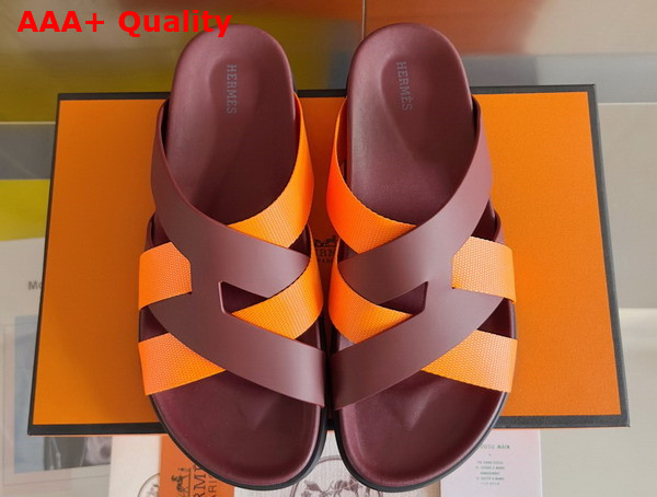 Hermes Kazimir Sandal in Woven Ribbon and Calfskin Replica