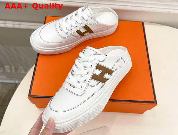 Hermes Keep Sneaker Blanc Naturel Calfskin Replica