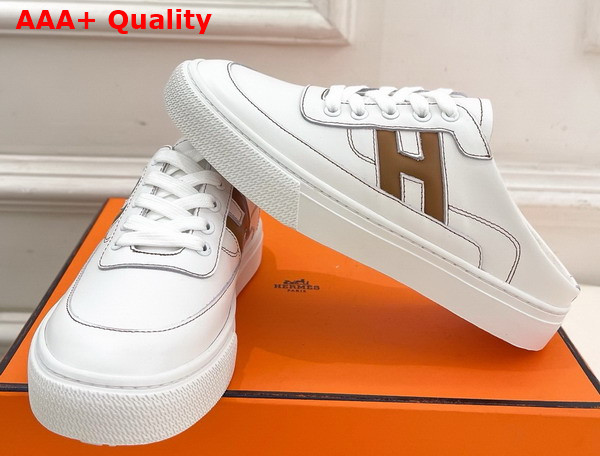 Hermes Keep Sneaker Blanc Naturel Calfskin Replica