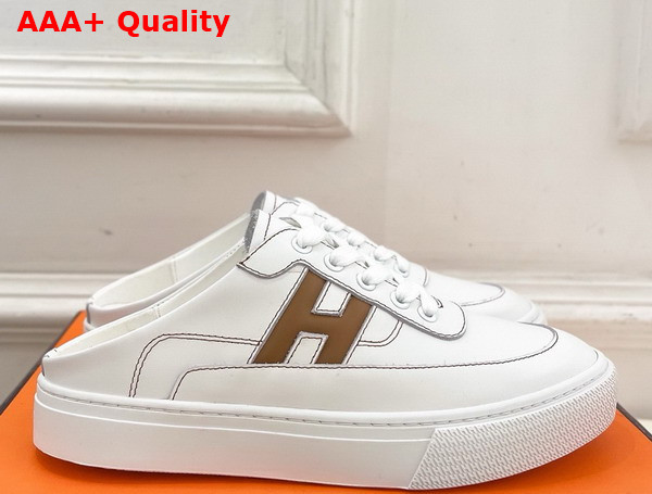 Hermes Keep Sneaker Blanc Naturel Calfskin Replica