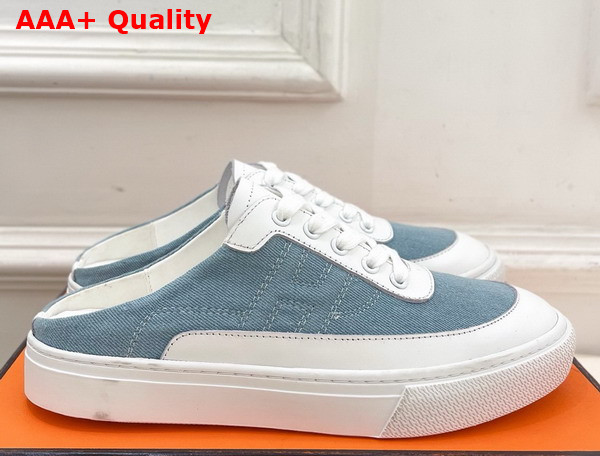 Hermes Keep Sneaker Canvas and Calfskin Replica