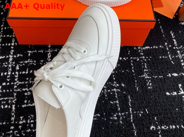 Hermes Keep Sneaker in Blanc Calfskin Replica